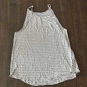 AE Gray Striped Women's Tank Top XL